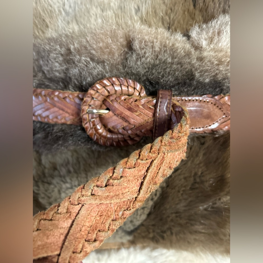 Braided leather belt - Picture 7 of 12